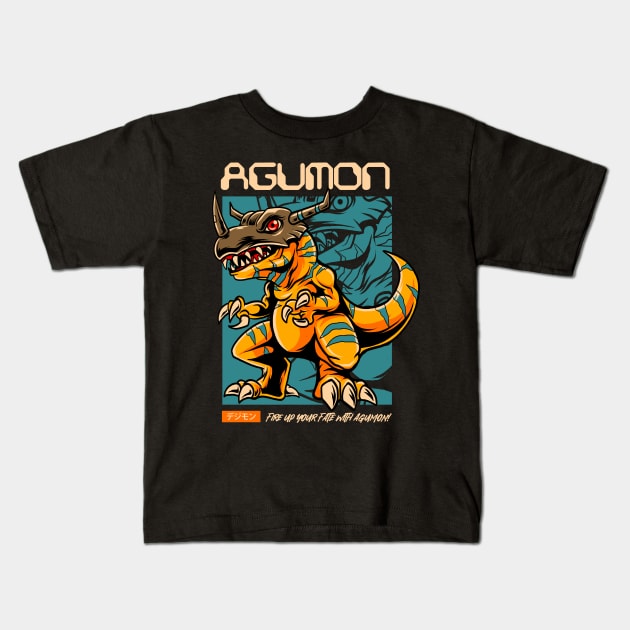 Agumon Kids T-Shirt by Harrisaputra